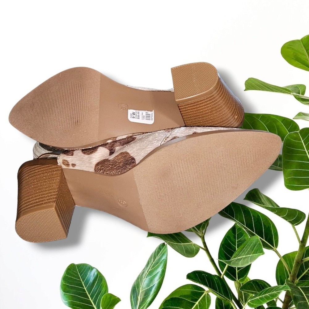 Cato Comfort 1946 Cow Print FaLux Hide Hair Closed Toe Heel Sling Back Shoe Sz 9 - Picture 12 of 14